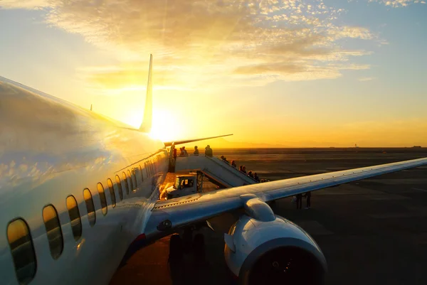 Atardecer aicraft — Foto de Stock