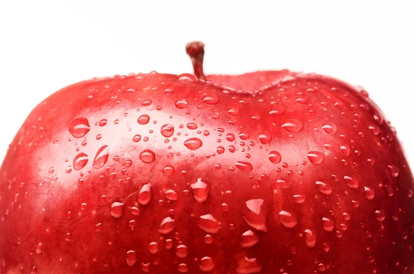 Våta röda läckra apple — Stockfoto