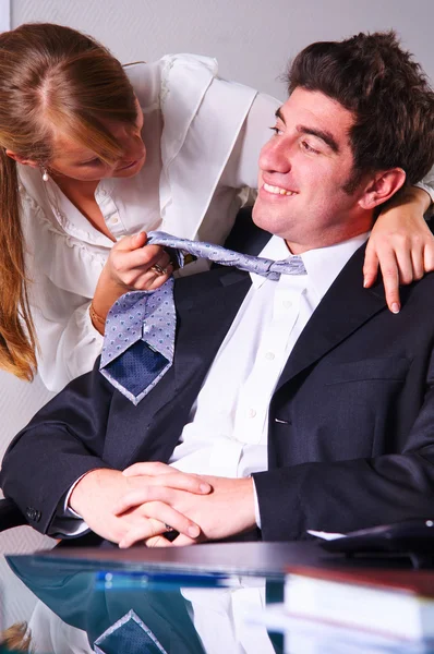 Seducing a boss — Stock Photo, Image