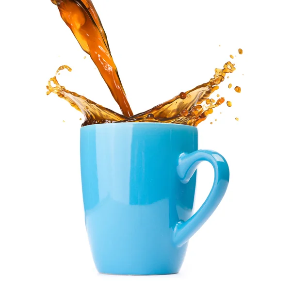 Splashing coffee — Stock Photo, Image