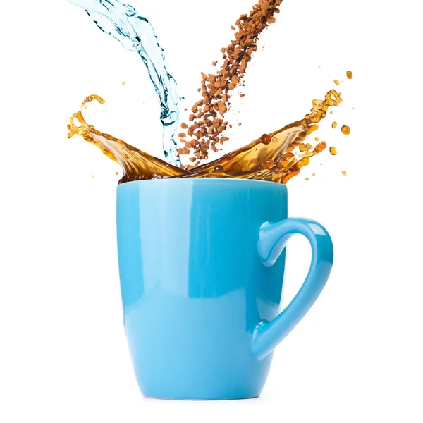 Splashing coffee — Stock Photo, Image