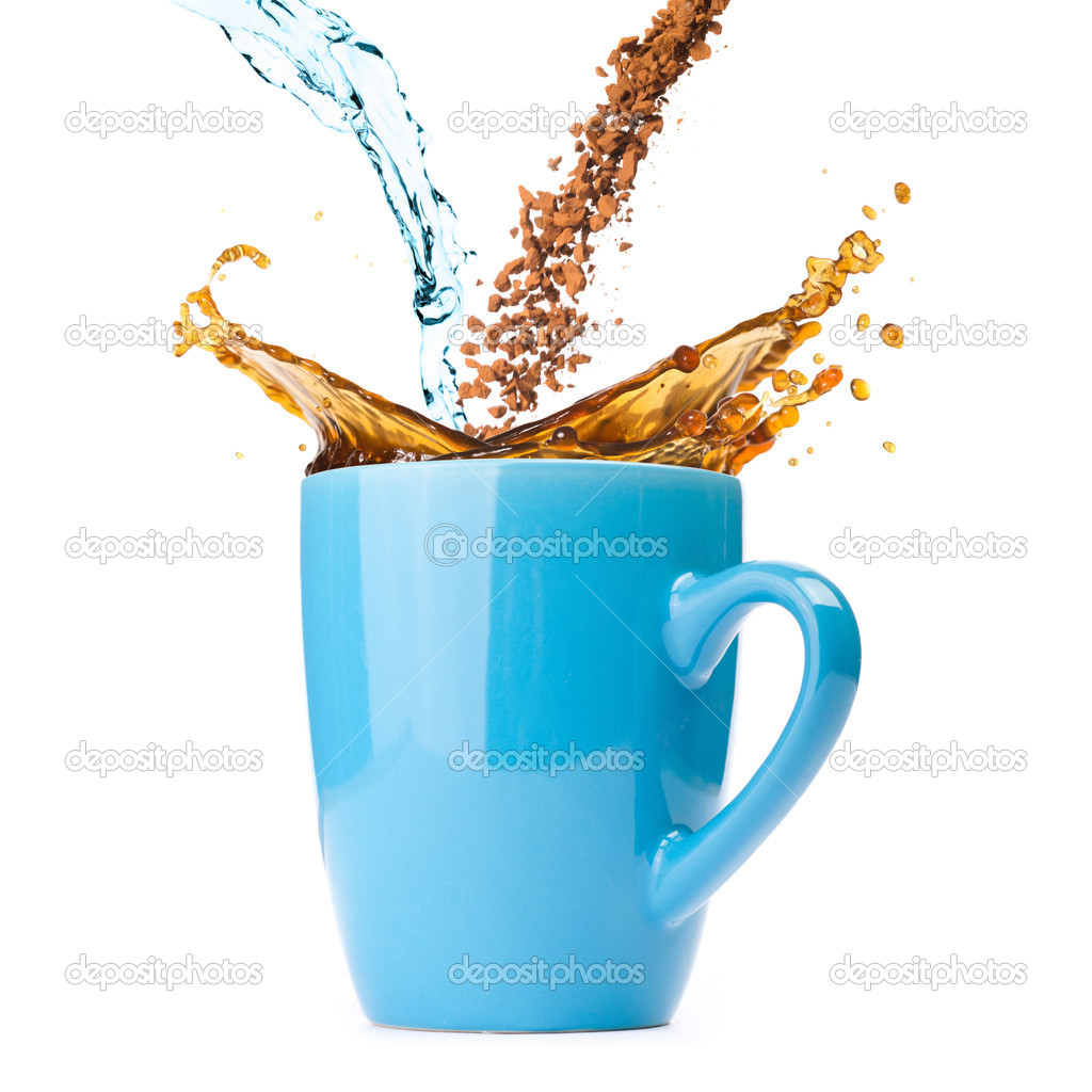 splashing coffee