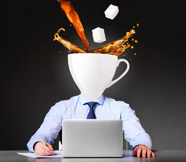 Getting energy with coffee — Stock Photo, Image