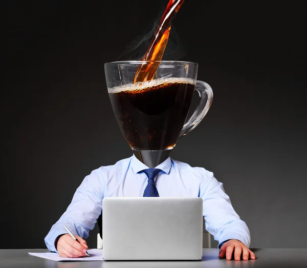 Getting energy with coffee — Stock Photo, Image