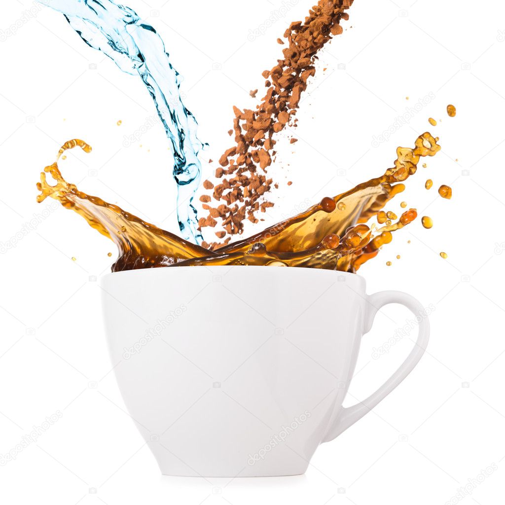 splashing coffee