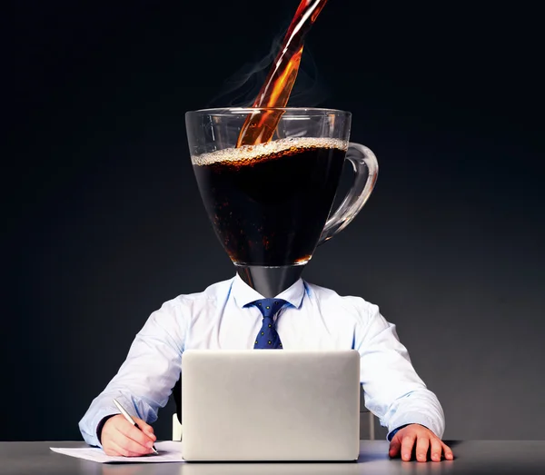 Getting energy with coffee — Stock Photo, Image
