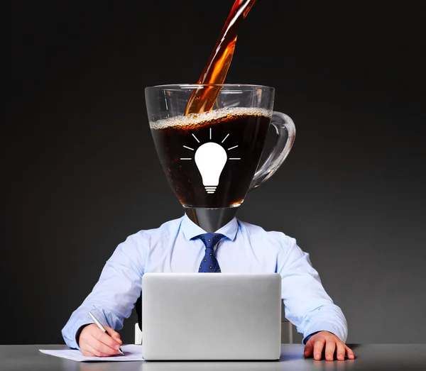 Getting ideas with coffee — Stock Photo, Image
