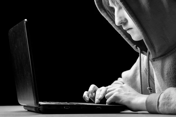 Young hacker — Stock Photo, Image