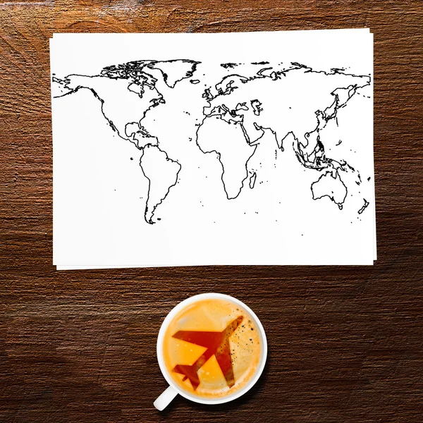 Flughafen-Kaffee — Stockfoto