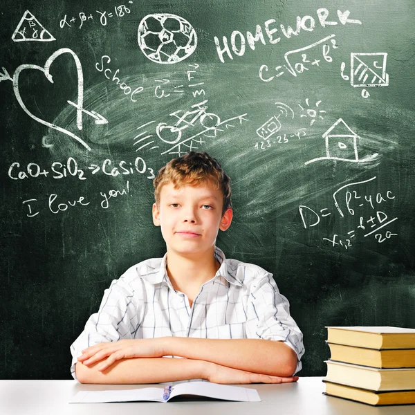 Menino da escola — Fotografia de Stock