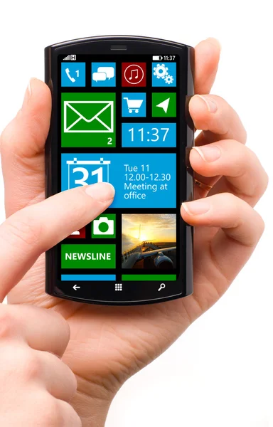 タッチ スクリーンのスマート フォン — ストック写真