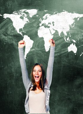 heyecanlı öğrenci