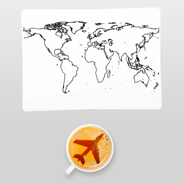 Airport coffee — Stock Photo, Image