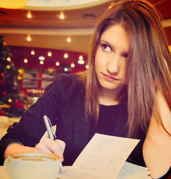 Young woman with notebook Stock Photo
