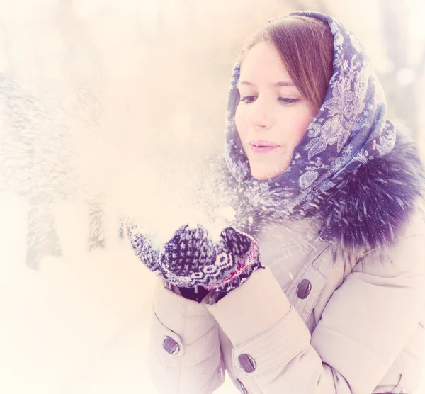 Schnee bläst — Stockfoto