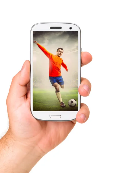 携帯サッカー — ストック写真