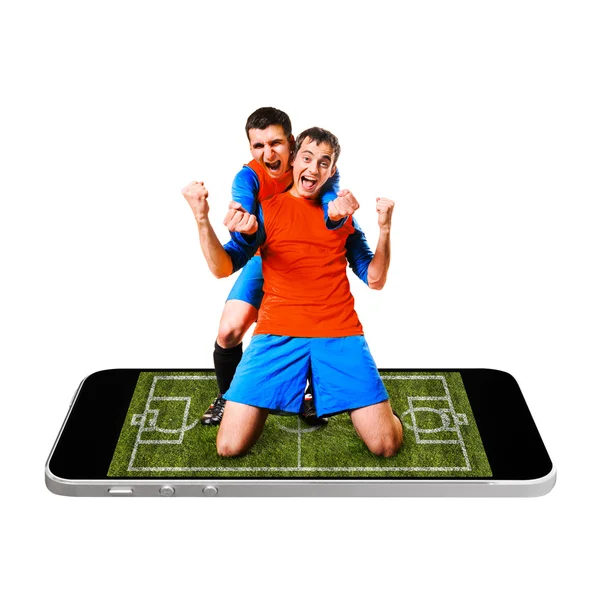 Mobiele voetbal — Stockfoto