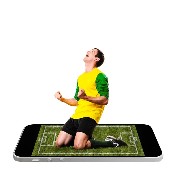 Mobiele voetbal — Stockfoto