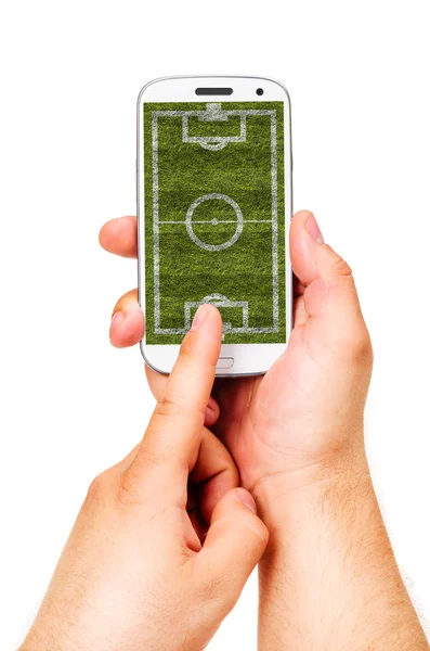 Mobiele voetbal — Stockfoto