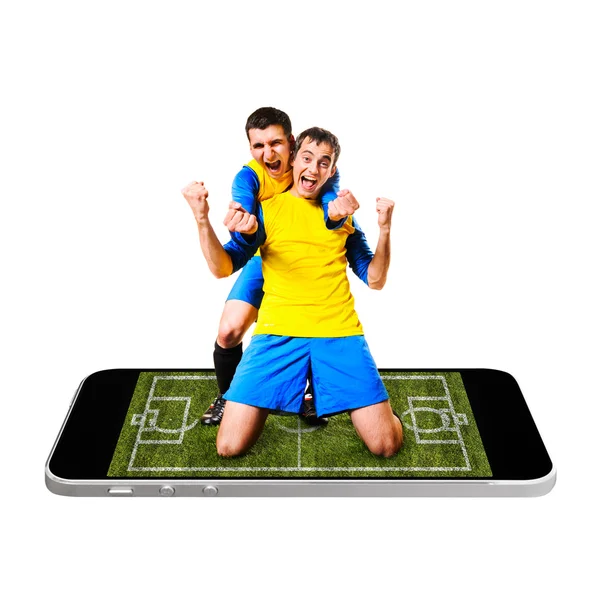 Mobiele voetbal — Stockfoto