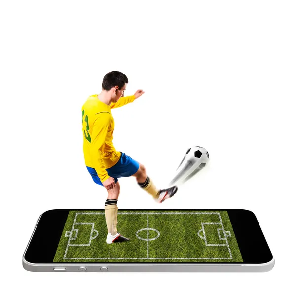 Futebol móvel — Fotografia de Stock