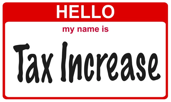 Olá meu nome é aumento de imposto — Fotografia de Stock