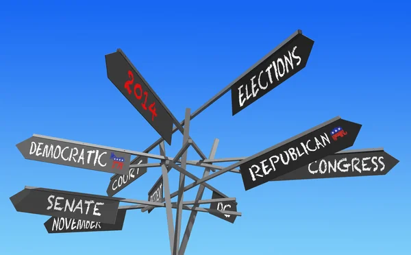 Elections 2014 post — Stock Photo, Image