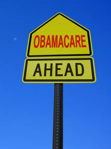 Obamacare ahead conceptual post — Stock Photo, Image