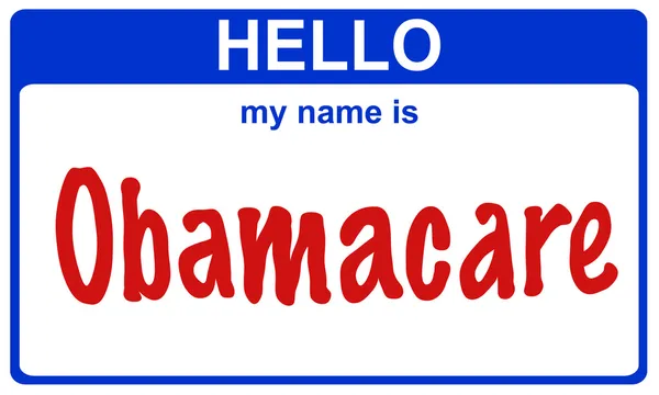 Hej mitt namn obamacare — Stockfoto