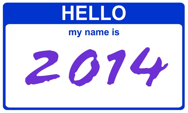 Hello my name is 2014 — Stock Photo, Image