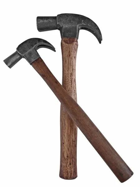 Two vintage carpenter hammers — Stock Photo, Image