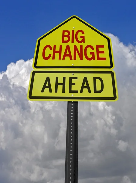 Big change ahead roadsign — Stock Photo, Image