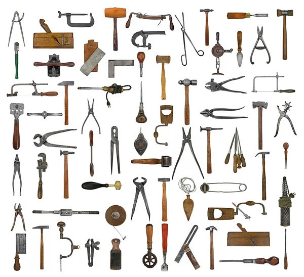 Vintage tools collage — Stock Photo, Image