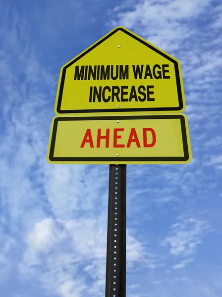 Monimum wage increase ahead — Stock Photo, Image