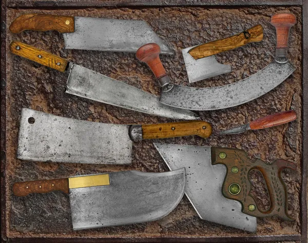 Vintage kitchen utensils collage — Stock Photo, Image
