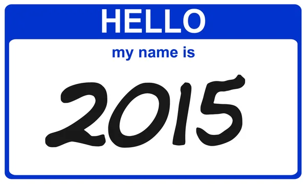 Hello my name is 2015 — Stock Photo, Image