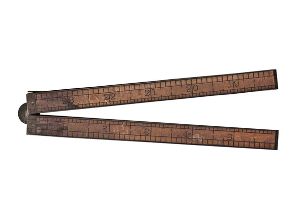 Vintage wooden ruler — Stock Photo, Image