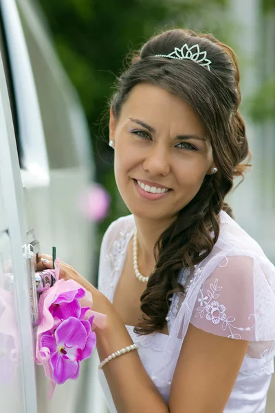 Retrato noiva close-up — Fotografia de Stock