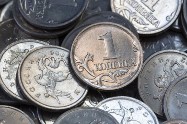 Birçok Rus bir copeck paraları