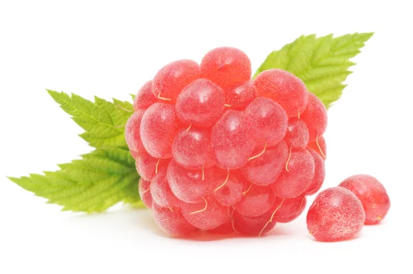 Frutos rojos de frambuesa aislados —  Fotos de Stock