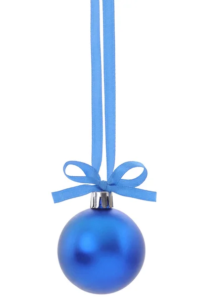 Christmas ball with ribbon — Stock Photo, Image