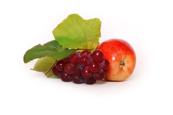 Apple and grapes — Stock Photo, Image