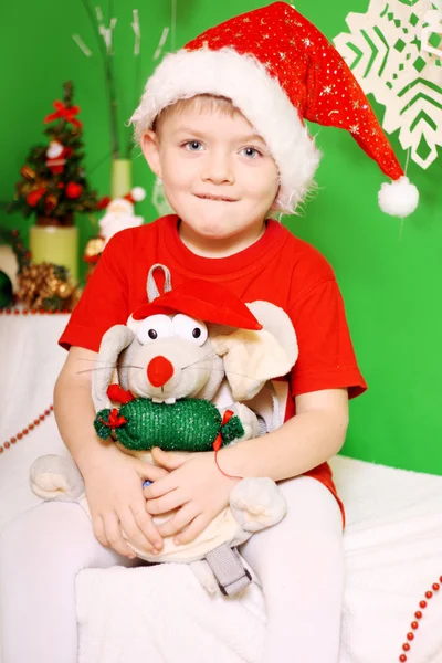 Rapaz Pai Natal — Fotografia de Stock