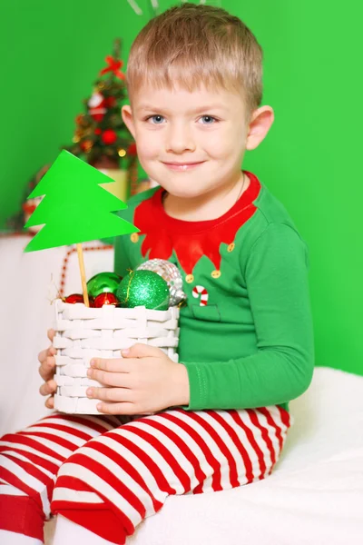 Rapaz Pai Natal — Fotografia de Stock