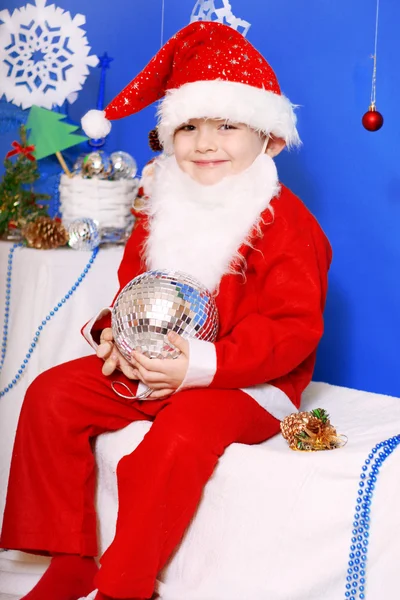 Хлопчик Санта Клауса — стокове фото