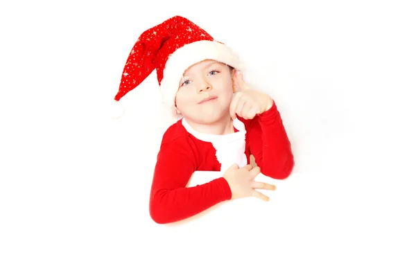 Junge Weihnachtsmänner Stockfoto