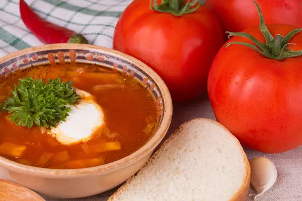 Ukrainische Rote-Bete-Suppe — Stockfoto