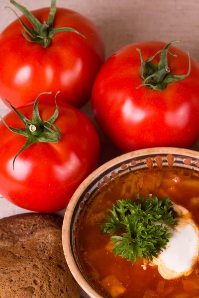 Ukrainische Rote-Bete-Suppe — Stockfoto