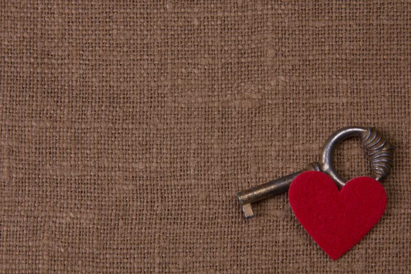 Anahtar ve kalpler — Stok fotoğraf