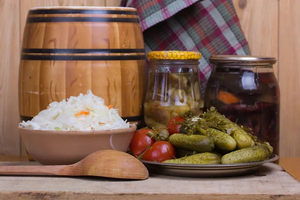 Pickled vegetables homemade — Stock Photo, Image